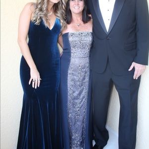 Blue velvet jovani dress